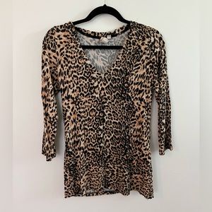 Anthropologie Dolan Leopard Print Top